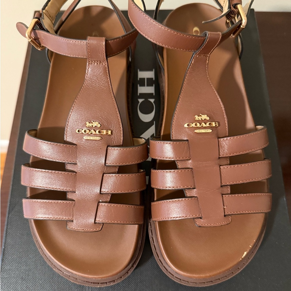 Coach Dark Brown Franny Sandal - Picture 6 of 8